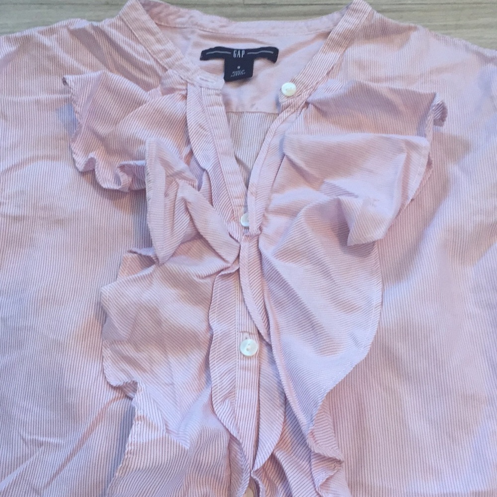 Gap Button Down Ruffle Top - Picture 4 of 7
